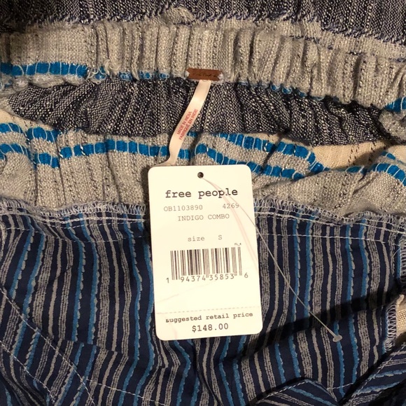 Free People Striped Puff Sleeve Min… - Picture 9 of 10